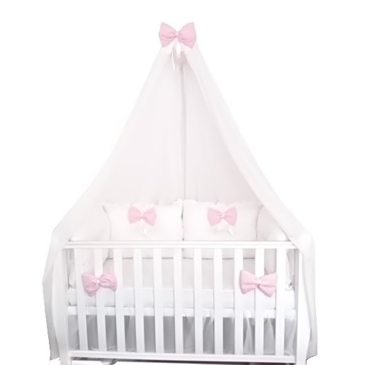 Lenjeria pat 120x60 cm cu 4 perne Super groase, cearsaf, si fundite albastru pal Deseda 