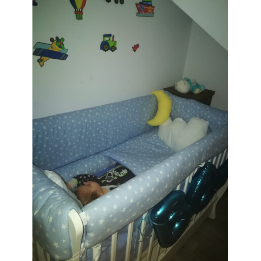 Aparatori laterale protectii pat cu bumper 120x60 cm Deseda Somn usor puisor