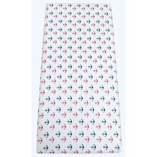 Cearsaf cu elastic pe colt cu imprimeu Ancore-120*60 cm