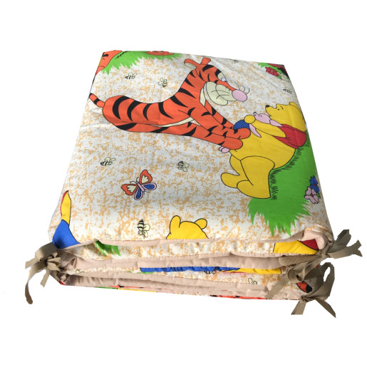 Set 4 aparatori laterale pufoase h39 pat 120x60 cm Aiurila bej