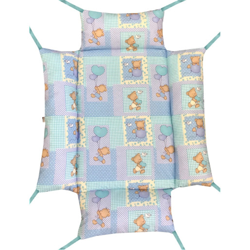 Reductor Personalizat Bebe Nest Deseda Ursi in carouri pe albastru