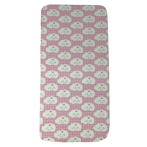 Set 3 piese pat 140x70 cm cu cearsaf paturica si perna Norisori zambareti roz
