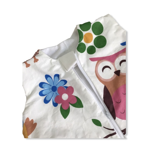 Sac de dormit cu picioare Deseda Bufnite cu maro - 1-3 ani