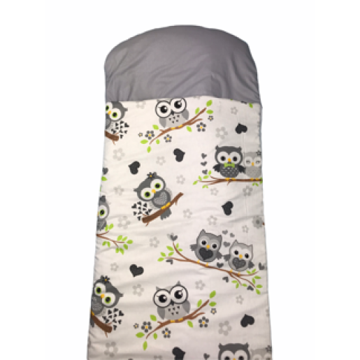 Sac de dormit buzunar de iarna 4-9 ani Deseda Bufnite gri