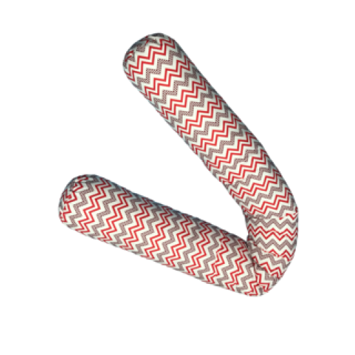 Perna cilindru 1,6m Deseda Zig Zag colorat