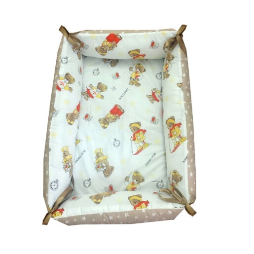 Reductor Personalizat Bebe Nest Deseda Ursuleti la ski pe crem