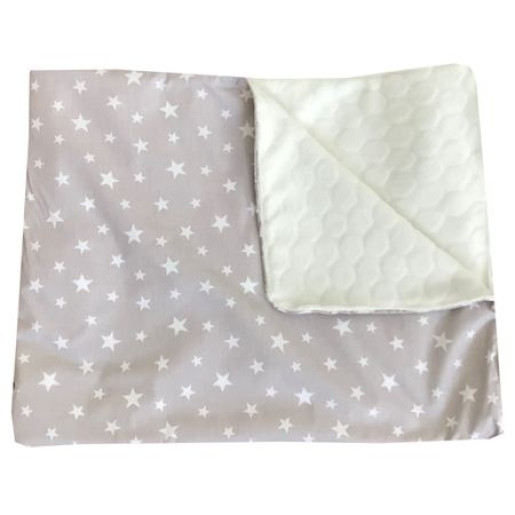 Reductor Bebe Bed Nest cu paturica si pernuta antiplagiocefalie Deseda Stelute pe gri