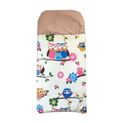 Sac de dormit buzunar de iarna 1-3 ani Bufnite cu maro