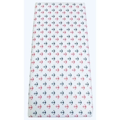 Cearsaf cu elastic pe colt cu imprimeu Ancore-120*60 cm