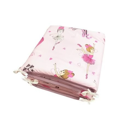 Set 4 aparatori laterale pufoase h39 pat 120x60 cm Balerine