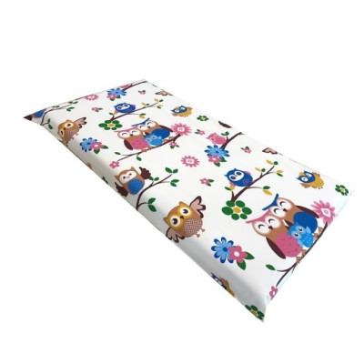 Cearsaf cu elastic roata cu imprimeu Bufnite maro-140*70 cm