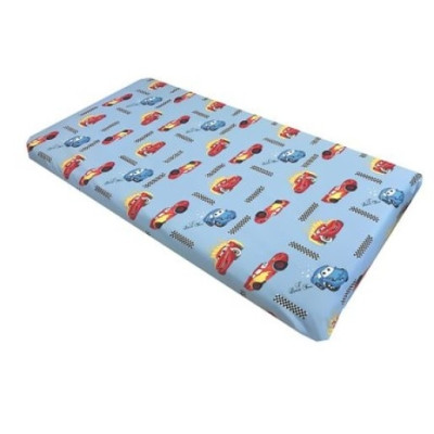 Cearsaf cu elastic pe colt cu imprimeu Cars-140*70 cm