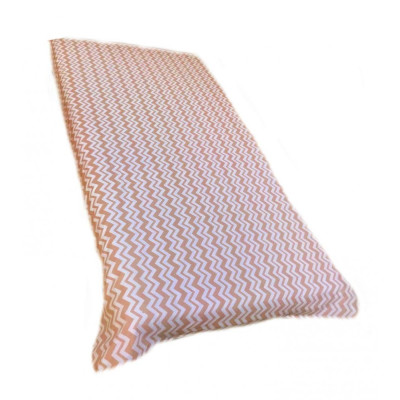 Cearsaf cu elastic roata cu imprimeu Zig-zag pe bej-140*70 cm