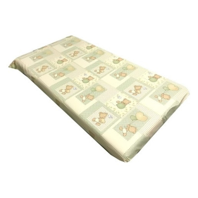 Cearsaf cu elastic pe colt cu imprimeu Ursuleti pe crem-120*60 cm