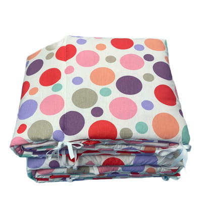 Set aparatori laterale pufoase h35 pat 120x60 cm Buline nazdravane roz