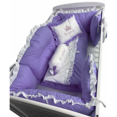 Lenjerie de pat bebelusi 140x70 cm 8 piese Deseda Regal Violet