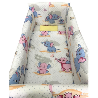 Lenjerie de patut bebelusi 140x70 cm cu aparatori Maxi Deseda Animale
