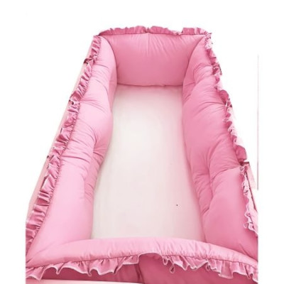 Set aparatori protectii laterale Super groase, pat 120x60 cm Deseda - Roz