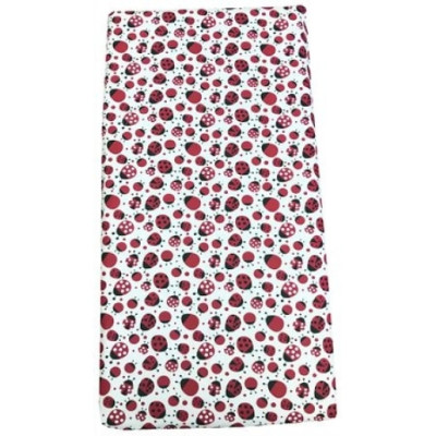 Cearsaf cu elastic pe colt cu imprimeu Buburuze rosu/negru-140*70 cm