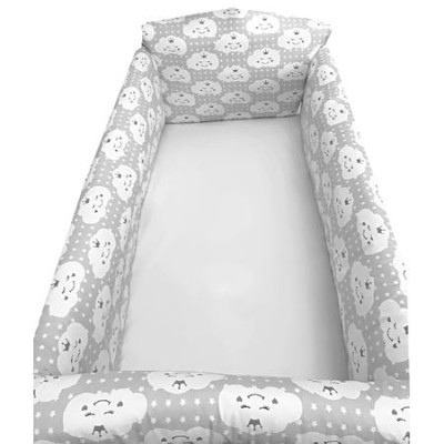 Aparatori laterale protectii pat 120x60 cm Deseda Maxi Norisori pe gri