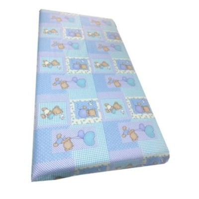 Cearsaf cu elastic pe colt cu imprimeu Ursuleti albastri-120*60 cm
