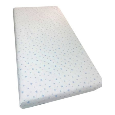 Cearsaf cu elastic roata cu imprimeu Stelute pe alb-120*60 cm