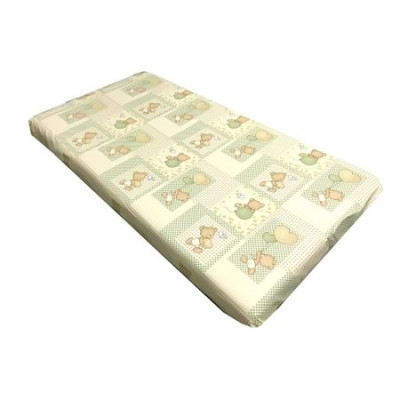 Cearsaf cu elastic roata cu imprimeu Ursuleti pe crem-140*70 cm