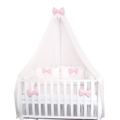 Lenjeria pat 120x60 cm cu 4 perne Super groase, cearsaf, si fundite albastru pal Deseda 