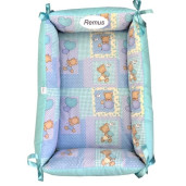 Reductor Personalizat Bebe Nest Deseda Ursi in carouri pe albastru