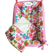 Reductor Personalizat Bebe Bed Nest cu paturica si pernuta antiplagiocefalie Deseda Elefantei