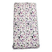 Set 3 piese pat 140x70 cm cu cearsaf paturica si perna fluturași mov-gri