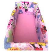 Lenjerie de patut bebelusi 140x70 cm cu aparatori Maxi Minnie Mouse