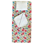 Set 3 piese de iarna pat 120x60 cm paturica cu cearsaf si pernuta pentru pat Deseda Buburuze Colorate
