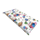 Cearsaf cu elastic roata cu imprimeu Bufnite maro-120*60 cm