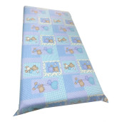Cearsaf cu elastic roata cu imprimeu Ursuleti albastri-140*70 cm