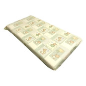 Cearsaf cu elastic pe colt cu imprimeu Ursuleti pe crem-140*70 cm