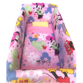 Lenjerie de patut bebelusi 120x60 cm cu aparatori Maxi Minnie Mouse