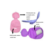 Perna cu reductor pentru cos auto 0-9 kg - Roz