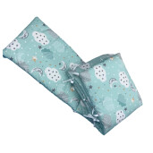 Set aparatori laterale pufoase h35 pat 120x60 cm nori cu luna vernil
