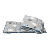 Set aparatori laterale pufoase h35 pat 120x60 cm Norisori cu luna gri