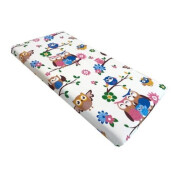 Cearsaf cu elastic pe colt cu imprimeu Bufnite maro-160*80 cm