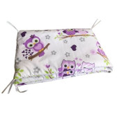Aparatori laterale protectii laterale pat pufoase 120x60 cm h35cm Deseda Bufnite cu violet