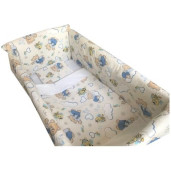 Aparatori laterale protectii pat 120x60 cm Deseda Maxi Ursi cu albine pe crem