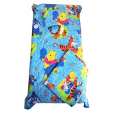 Set Paturica bebe cu Cearsaf si Pernuta pt pat 120x60 cm Distractie cu aiurila albastru
