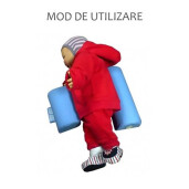 Set Personalizat antiregurgitare si pozitionare cu plan inclinat pentru bebelusi Deseda Bufnite violet 