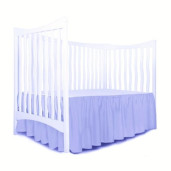 Cearsaf cu volanas pe 3 laturi si elastic pe colt, pentru saltea bebelusi 120x60 cm Deseda albastru