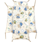 Reductor Personalizat Bebe Bed Nest cu paturica si pernuta antiplagiocefalie Deseda Ursi cu albine pe crem