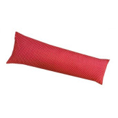 Perna de gravide si relaxare cu husa detasabila 145x50 cm Deseda Gigant Rosu cu buline albe