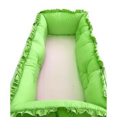 Set aparatori protectii laterale Super groase, pat 120x60 cm Deseda - Verde