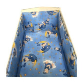 Lenjerie de patut bebelusi 120x60 cm 5 piese cu aparatori laterale pufoase CN Bunica Ursulet